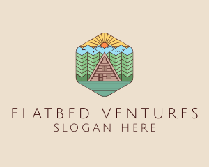 Cabin Forest Camp House logo design