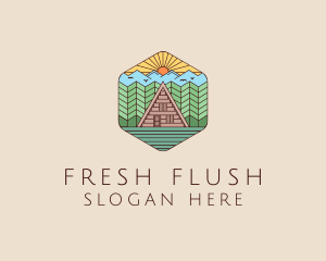 Cabin Forest Camp House logo design