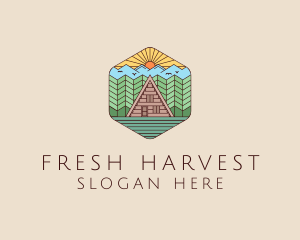 Cabin Forest Camp House logo design