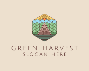 Cabin Forest Camp House logo design