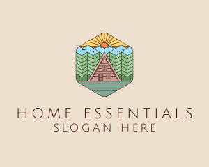 Cabin Forest Camp House logo design