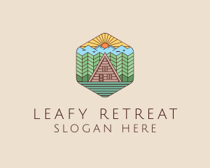 Cabin Forest Camp House logo design