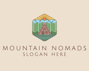 Cabin Forest Camp House logo design