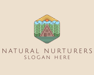 Cabin Forest Camp House logo design