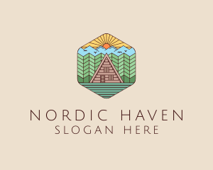 Cabin Forest Camp House logo design