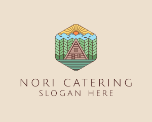 Cabin Forest Camp House logo design