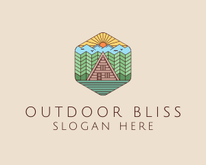 Cabin Forest Camp House logo design