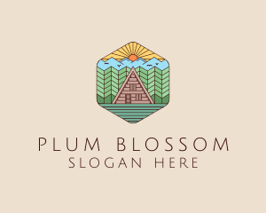 Cabin Forest Camp House logo design