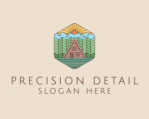 Cabin Forest Camp House logo design