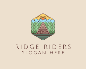 Cabin Forest Camp House logo design