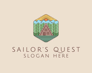 Cabin Forest Camp House logo design