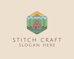 Cabin Forest Camp House logo design