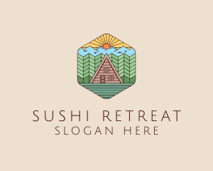 Cabin Forest Camp House logo design