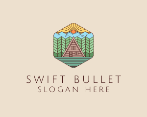 Cabin Forest Camp House logo design