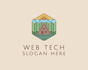 Cabin Forest Camp House logo design