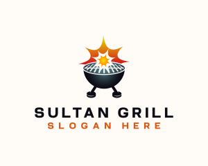 Grill Bomb Explode logo design