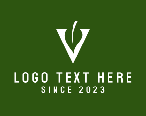 Farming Herb Letter V  logo