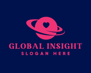 Pink Orbit Planet Logo