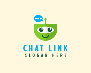 Chat Bot Tech logo design