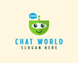 Chat Bot Tech logo design