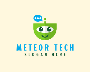 Chat Bot Tech logo design