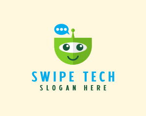 Chat Bot Tech logo design