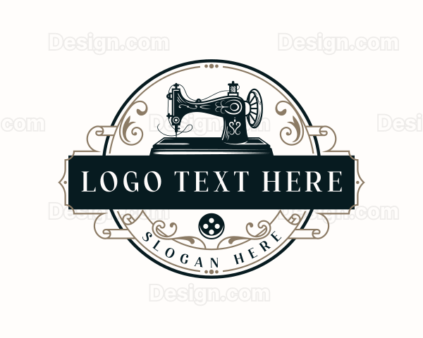 Tailor Sewing Machine Logo