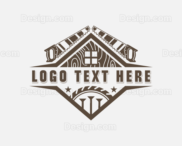 Handsaw Carpenter Repair Logo