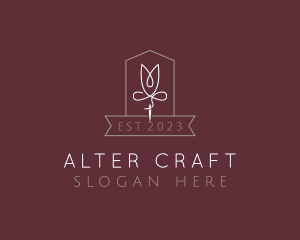 Floral Needlecraft Sewing logo design