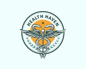 Medical Health Caduceus logo design