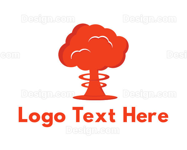 Mushroom Cloud Explosion Logo