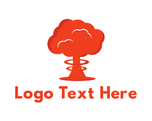 Mushroom Cloud Explosion Logo