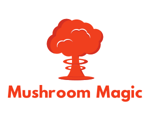 Mushroom Cloud Explosion logo design