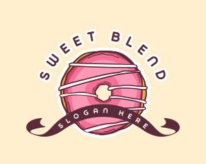 Sweet Donut Dessert logo design