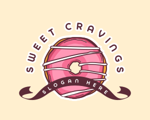 Sweet Donut Dessert logo design