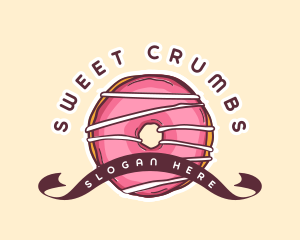 Sweet Donut Dessert logo design