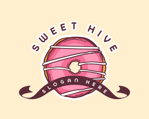 Sweet Donut Dessert logo design