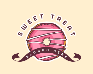 Sweet Donut Dessert logo design