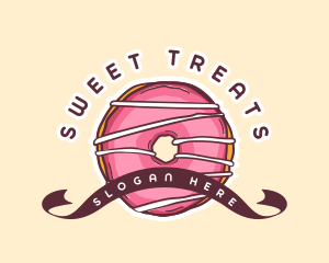 Sweet Donut Dessert logo design