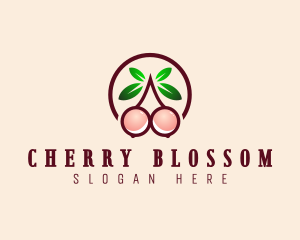 Busty Cherry Nipples logo design