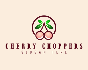 Busty Cherry Nipples logo design