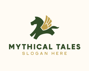 Mythical Winged Pegasus logo design