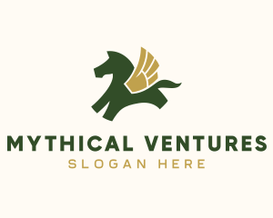 Mythical Winged Pegasus logo design