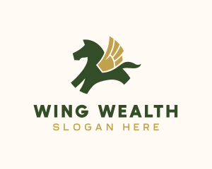 Mythical Winged Pegasus logo design