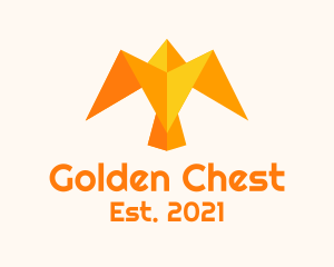 Golden Bird Origami logo design