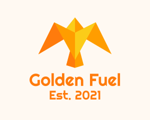 Golden Bird Origami logo design