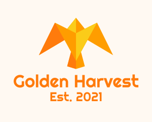 Golden Bird Origami logo design