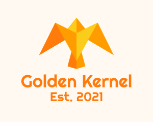 Golden Bird Origami logo design