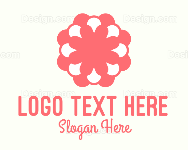 Pink Flower Florist Logo