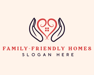 Heart Shelter Home logo design